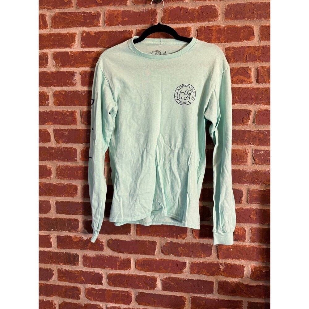 Puppie Love beach bum long sleeve mint top